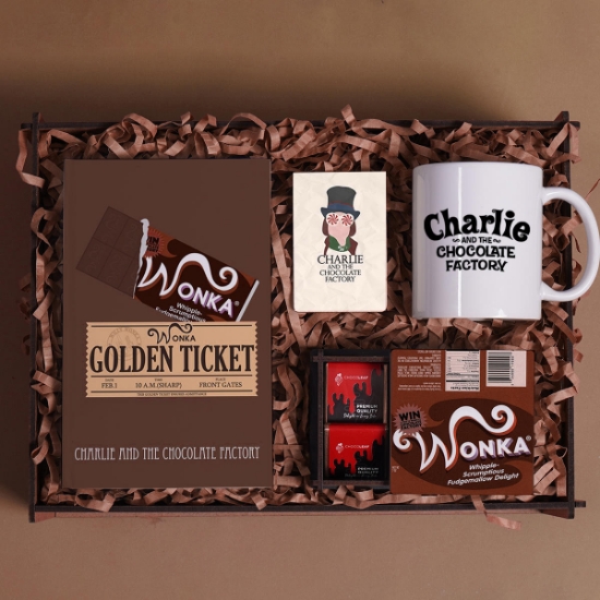 Willy Wonka Defter, Kupa, Taş Bardak Altı, Çikolata, Magnet Hediye Kutusu resmi