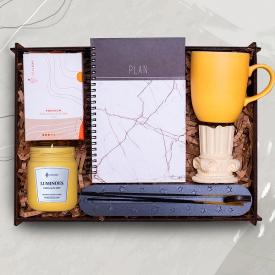 Defter, Kupa, Tütsü, Bitki Çayı Hediye Seti resmi