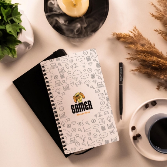 Gamer Ahşap Defter, Kalem Hediye Seti resmi