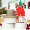 Pastel Renkli Çay Fincanı ve Kişiye Özel Mum Sevgiliye Hediye Seti resmi