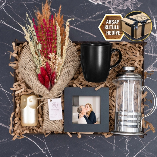 Fotoğraf Çerçevesi, Tütsü, Biblo, French Press, Fotoğraf Çerçevesi, Çiçek Hediye Kutusu resmi