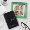 Canım Öğretmenim Kişiye Özel Doğal Ahşap 4 Fotoğraflı Çerçeve ve Defter Hediye Seti resmi