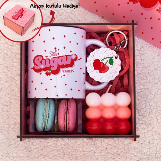 Renkli Ahşap Kutulu Mini Hediye Seti & The Sugar Vault resmi