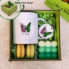Renkli Ahşap Kutulu Mini Hediye Seti & Like a Butterfly resmi