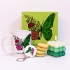 Renkli Ahşap Kutulu Mini Hediye Seti & Like a Butterfly resmi