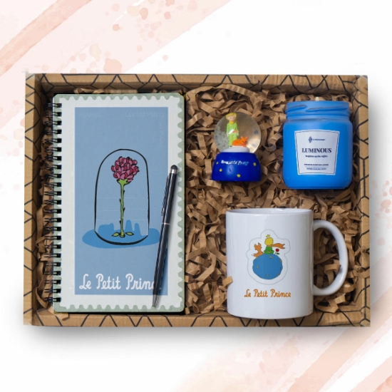 Küçük Prens Hediye Seti& Defter, Kalem, Kupa, Işıklı Küre, Mum resmi