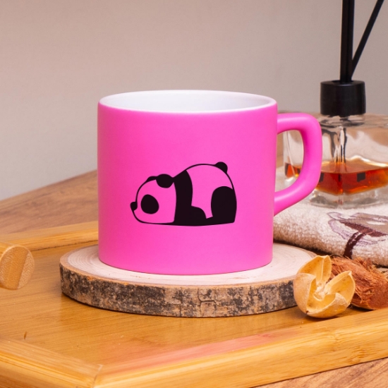 Seraclass Pembe Renkli Panda Tasarımlı Çay & Nescafe Fincanı resmi