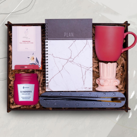 Defter, Kupa, Tütsü, Bitki Çayı Hediye Seti resmi