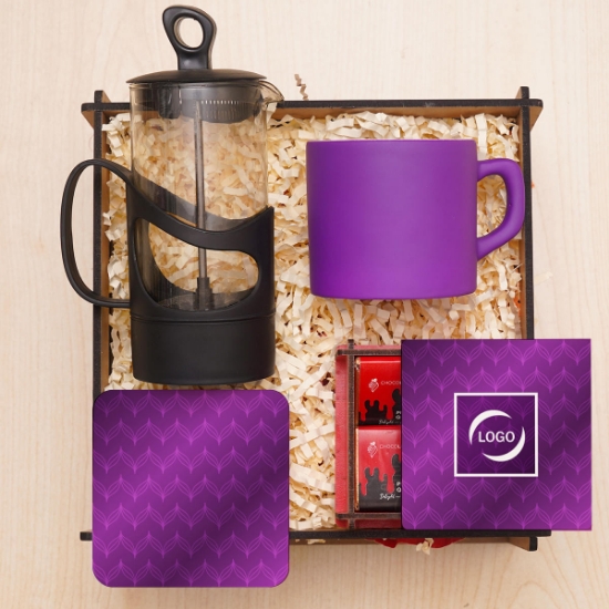 Kurumsal Anneler Günü Hediye Seti, French Press, Fincan, Kutulu Çıkolata, resmi