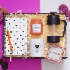 Sevgiliye Hediye Seti & French press, Defter, Kalem, Mum, Kupa Bardak, Altlık resmi