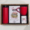 Öğretmenler Günü Hediye Seti, & Renkli Kupa Bardak, Cam Suluk, Defter, Magnet resmi