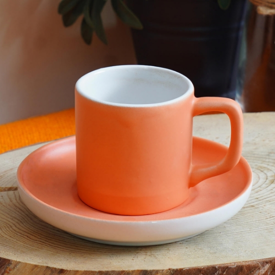 Seraclass Espresso Fincanı Pırlanta - Turuncu resmi