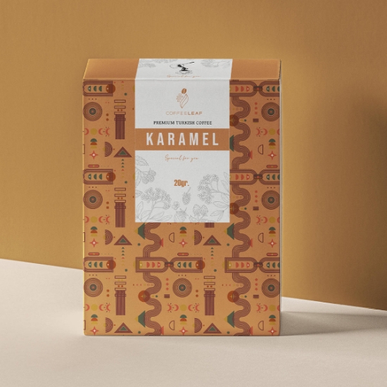 Coffeleaf Bristrol Kutulu Aromalı Türk Kahvesi 20Gr - Karamel resmi