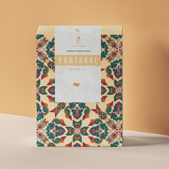 Coffeleaf Bristrol Kutulu  Aromalı Türk Kahvesi 20Gr - Portakallı resmi