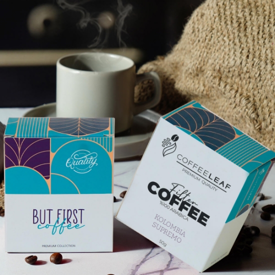 CoffeeLeaf Filtre Kahve Premium Paket 50Gr. - Kolombia resmi