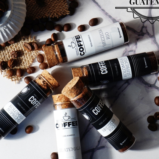 Coffeeleaf Mantar Kapaklı Cam Tüp  Filtre Kahve 20Gr - Guatemala resmi
