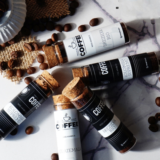 Coffeeleaf Mantar Kapaklı Cam Tüp Filtre Kahve 20Gr - Etiyopya resmi