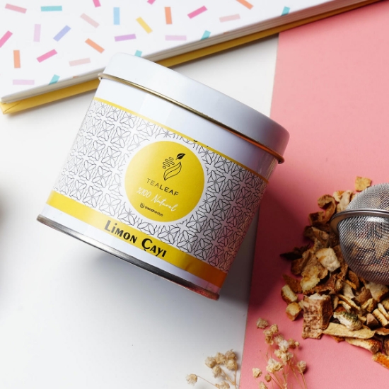 Tealeaf Cam Kavanoz Meyve Çayı 100Gr - Limon resmi