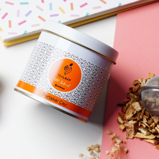 Tealeaf Cam Kavanoz Meyve Çayı 100Gr - Portakal resmi