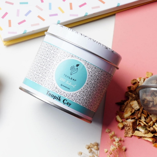 Tealeaf Cam Kavanoz Meyve Çayı 100Gr - Hibiskus resmi