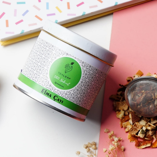 Tealeaf Cam Kavanoz Meyve Çayı 100Gr - Elma resmi