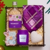 Yeni Yıl Yılbaşı Hediye Seti & 200ml İncir Kolonyası, Fular, Kalp Biblo, Magnet, Mum resmi