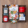 Ahşap Kutulu Premium Hediye Seti & İsme Özel Fincan, Cam Mum, Defter, Roller Kalem, 200 ML Kolonya resmi