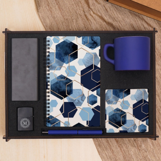 Premium Kutuda Hediye Seti, Powerbank, Çakmak, Defter, Kalem, Kupa Bardak, Taş Bardak Altı resmi