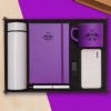Premium Hediye Teknoloji Seti & Dereceli Termos, Powerbank, USB Bellek, Mor Defter, Kalem, Kupa Bardak resmi