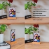 Kupa &  Mum & Kişiye Özel Ahşap Ayaklı Metal Aparatlı Fotoğraf Çerçevesi 