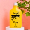 Kişiye Özel Ahşap Standlı Fotoğraflı Çerçeve & Sarı Renkli  Freshleaf 200ML Kolonya