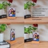 Kişiye Özel Ahşap Standlı Fotoğraflı Çerçeve & Sarı Renkli  Freshleaf 200ML Kolonya