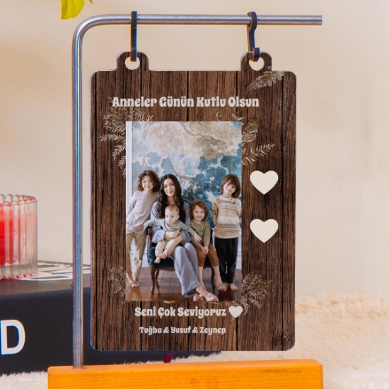 Ahşap Standlı Fotoğraflı Çerçeve 