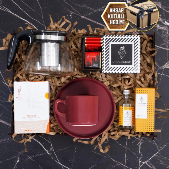 Teapod, Kolonya, Bitki Çayı, Çikolata, Çay Fincanı  Hediye Kutusu resmi
