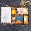 Defter, Makaron, Kahve Fincanı, Kolonya, Çikolata, Mum  Hediye Kutusu resmi