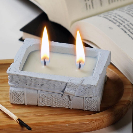 Candleaf Beton Kitap Mum - Mavi