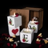 Candleaf Sweet Dream  Ahşap Kutulu Premium Kare Mum Seti