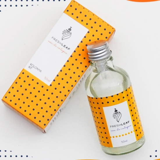 Freshleaf Cam Şişe Kolonya 50ml - Mandalina resmi