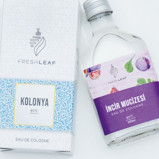 Freshleaf Cam Şişe Kolonya 200ml - İncir Mucizesi resmi