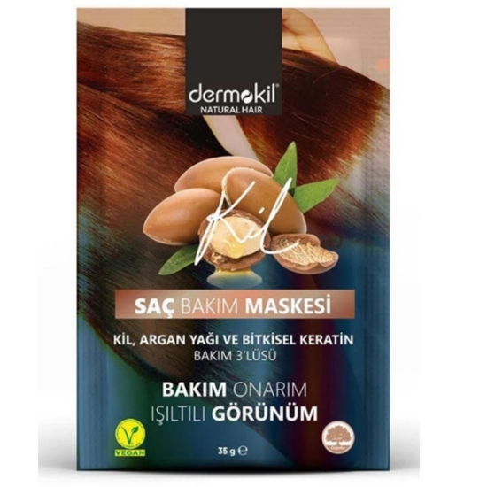 Dermokıl 35 Ml Sac Bakım Maskesı Argan Yagı Ve Bıtkısel Keratın Bakım Üçlüsü