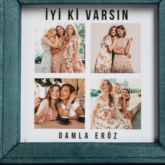 Çamağacı Uv Arkalıklı Çerçeve 20X20 - Okyanus Mavi resmi