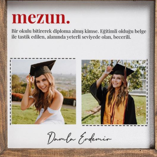 Çamağacı Uv Arkalıklı Çerçeve 20X20 - Ceviz resmi