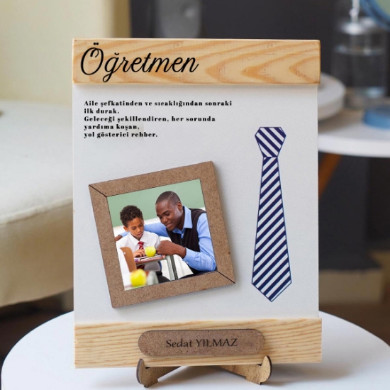 Ahşap Öğretmen Çerçeve resmi