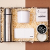 Premium Ahşap Kutulu Hediye Seti - Termos, Mug, Kahve, Mum ve Powerbank resmi