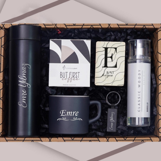 Erkek Hediye Seti & Kişiye Özel Termos,Fincan, Bady Mist, Anahtarlık, Sıcak Çıkolata, Magnet resmi