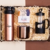Kadına Özel Premium Hediye Kutusu, Termos Kupa, Suluk, French press, Kahve