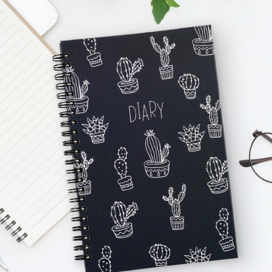 A5 Taslama Kapak Spiralli Çizgili Defter 13 x 21cm Model -1007