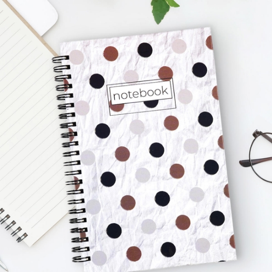 A5 Taslama Kapak Spiralli Çizgili Defter 13 x 21cm Model -1008