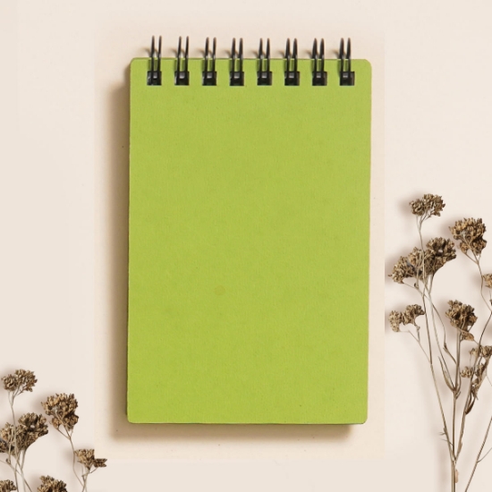 Egraf Ahşap Kapaklı Defter (Mdf) 7,5x11,5cm -  Yeşil resmi