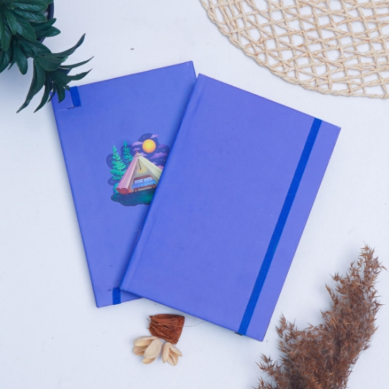 A5 Laklı Taslama Kapaklı Defter 13 x 21 cm - Leylak